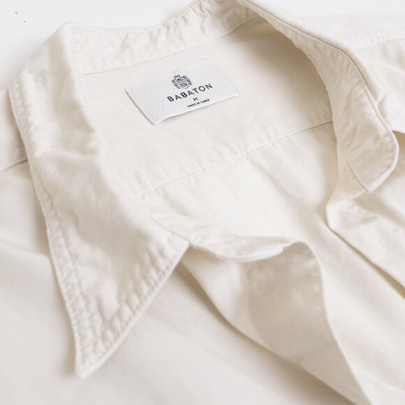 Aritzia Babaton Utility Shirt Relaxed Tencel Twill Button Up Shirt Off White - Picture 7 of 15